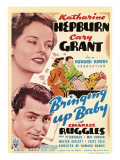 Bringing Up Baby  Katharine Hepburn  Cary Grant on Midget Window Card  1938