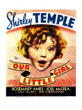 Our Little Girl  Shirley Temple on Window Card  1935