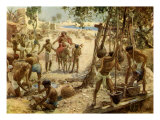 Israelites making bricks iin Egypt  Exodus I 13 -14