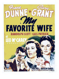 My Favorite Wife  Cary Grant  Irene Dunne  Gail Patrick on Window Card  1940