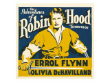 The Adventures of Robin Hood  Errol Flynn on Jumbo Window Card  1938