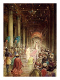 The Queen of Sheba comes to visit court of King Solomon  I Kings 10: 1-2