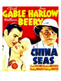 China Seas  Clark Gable  Jean Harlow  Wallace Beery on Window Card  1935
