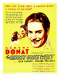 Ghost Goes West  Jean Parker  Robert Donat on Window Card  1935