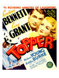Topper  Cary Grant  Constance Bennett on Window Card  1937