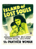 Island of Lost Souls  Richard Arlen  Kathleen Burke on Window Card  1933