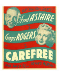 Carefree  Fred Astaire  Ginger Rogers on Window Card  1938