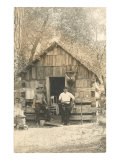 Men with Rifles by Shed