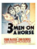 Three Men on a Horse  Joan Blondell  Frank Mchugh  Carol Hughes on Window Card  1936