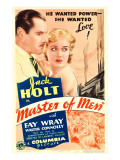 Master of Men  Jack Holt  Fay Wray on Midget Window Card  1933