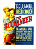 The Buccaneer  Franciska Gaal  Fredric March on Midget Window Card  1938