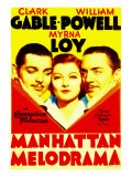 Manhattan Melodrama  Clark Gable  Myrna Loy  William Powell on Midget Window Card  1934