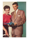 Forties Couple Reading