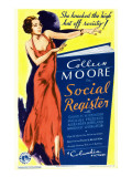 Social Register  Colleen Moore on Midget Window Card  1934