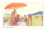 Les Sports Modernes  Ladies at Cafe on Golf Course