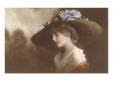 French Fashion  Huge Hat with Flowers