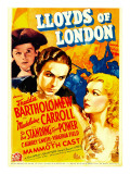 Lloyds of London  Freddie Bartholomew  Tyrone Power  Madeleine Carroll on Midget Window Card  1936