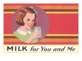 Milk for You and Me Advertisement  School Girl