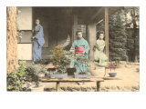 Japanese Girls with Bonsai