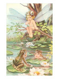 Baby with Dragonfly Wings and Frog Children