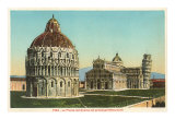Baptistry  Cathedral and Tower of Pisa  Italy
