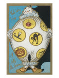 Clown with Halloween Motifs