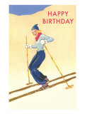 Happy Birthday  Lady Skiing