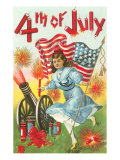 4th of July  Girl with Cannon