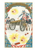 4th of July  Uncle Sam and Cannon