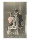 Happy New Year  Couple with Champagne