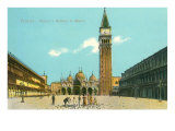 St Mark's Square and Basilica  Venice  Italy