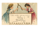 Happy Birthday  Girls with Wishbone