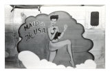 Nose Art  Maid in USA Pin-Up