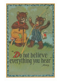 Baby Bear Telling Fish Tale