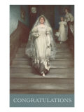 Congratulations  Bride on Stairs