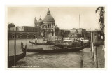 Gondolas and Salute Church  Venice  Italy