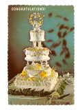 Congratulations  Three-Tiered Wedding Cake