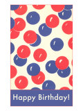 Happy Birthday  Red and Blue Balloons