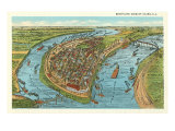 Bird's Eye View of Cairo  Illinois