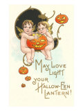 Halloween  Cherubs with Jack O'Lanterns