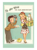 To My Wife  Anniversary  Cartoon Couple