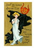 Halloween  Girl and Jack O'Lantern Goblin