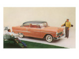Golfer with Fifties Car