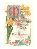 Greetings with Daffodils