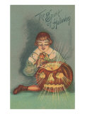 Boy Lighting Jack O'Lantern