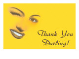 Thank You Darling  Winking Woman's Features