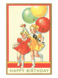 Young Girls with Balloons