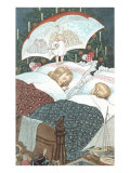 Sleeping Children with Umbrella