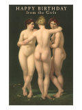 Happy Birthday from the Girls  Three Nudes