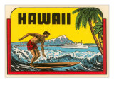Hawaii  Surfer at Diamond Head  Cruise Ship